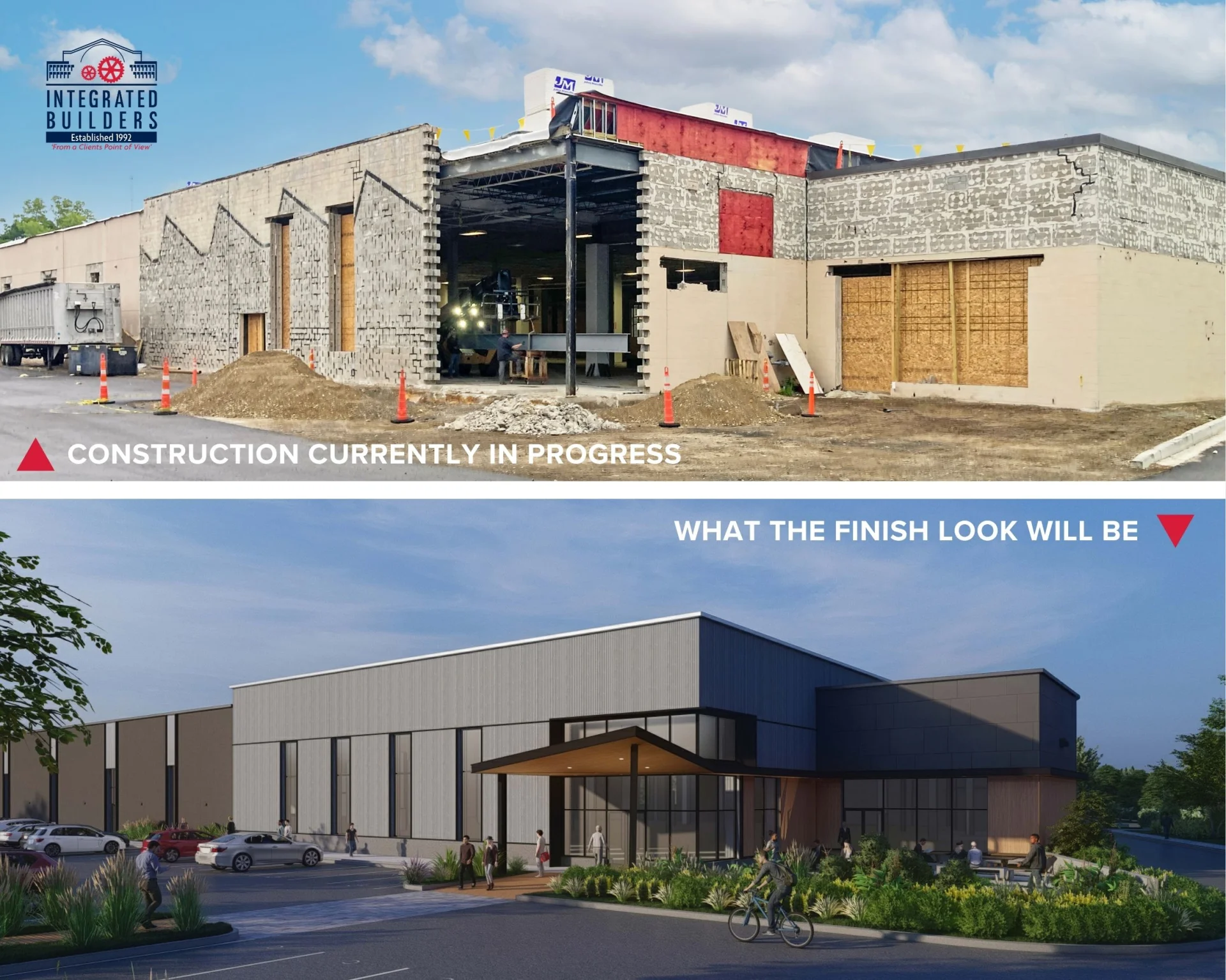 We’re giving this industrial building a serious transformation.